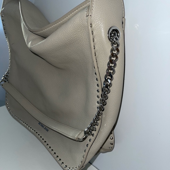 Michael Kors Astor Silver‎ Studded Cement Large leather Hobo - Picture 5 of 12